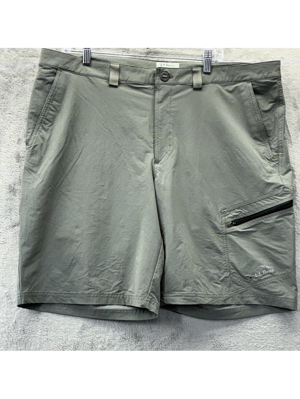 L.L. Bean Shorts Gray 40 Nylon Pockets Outdoor Hiking Camp Fishing Gorpcore
